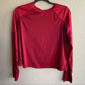 Champion Red Long Sleeve Crop Top Size Medium